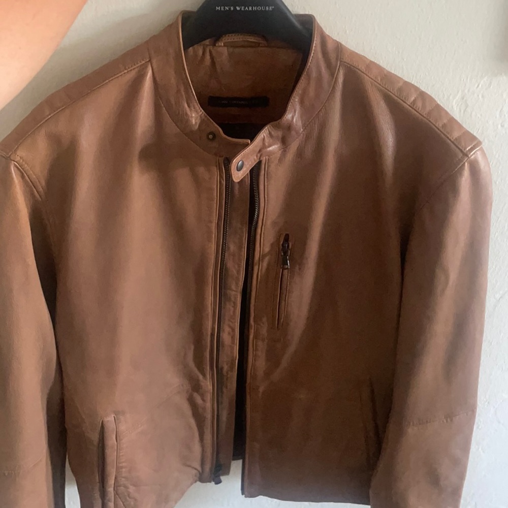 John Varvatos men’s  leather jacket size L